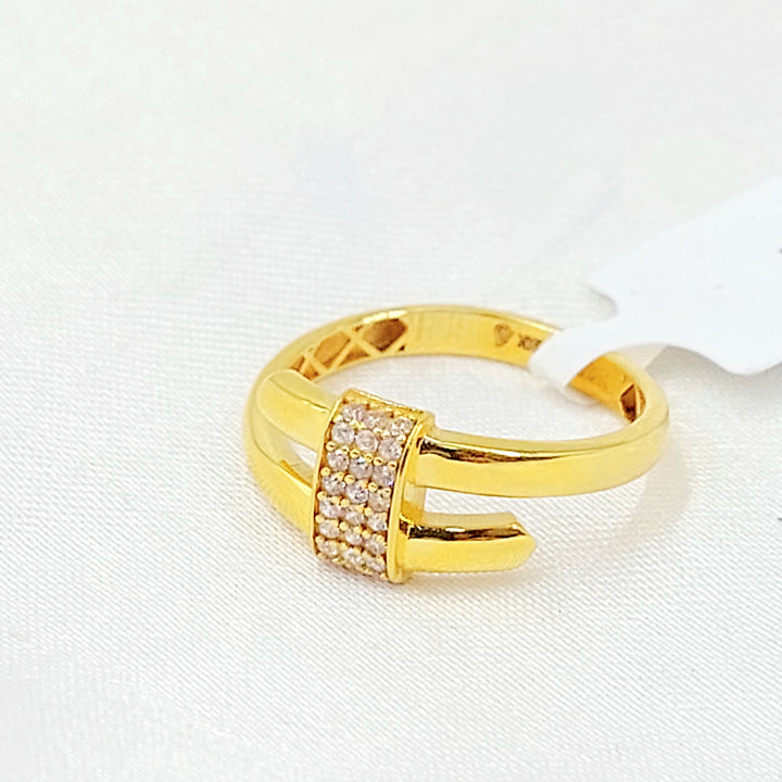 21K خاتم مسمار مرصع-مجوهرات الشيخ سعيد-Saeed Jewelry 