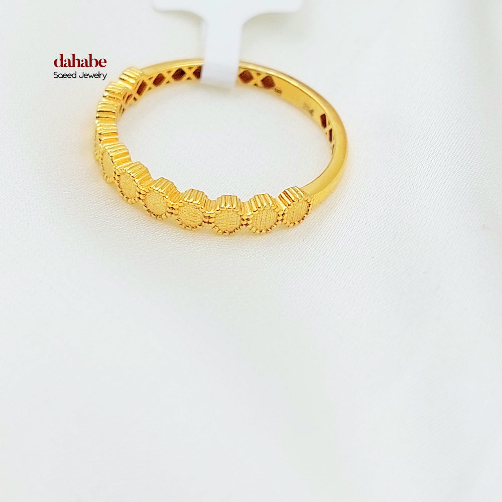 21K خاتم اكسترا مرصع-مجوهرات الشيخ سعيد-Saeed Jewelry 