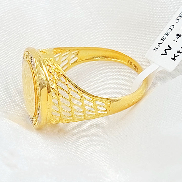 21K خاتم رشادي مرصع-مجوهرات الشيخ سعيد-Saeed Jewelry 