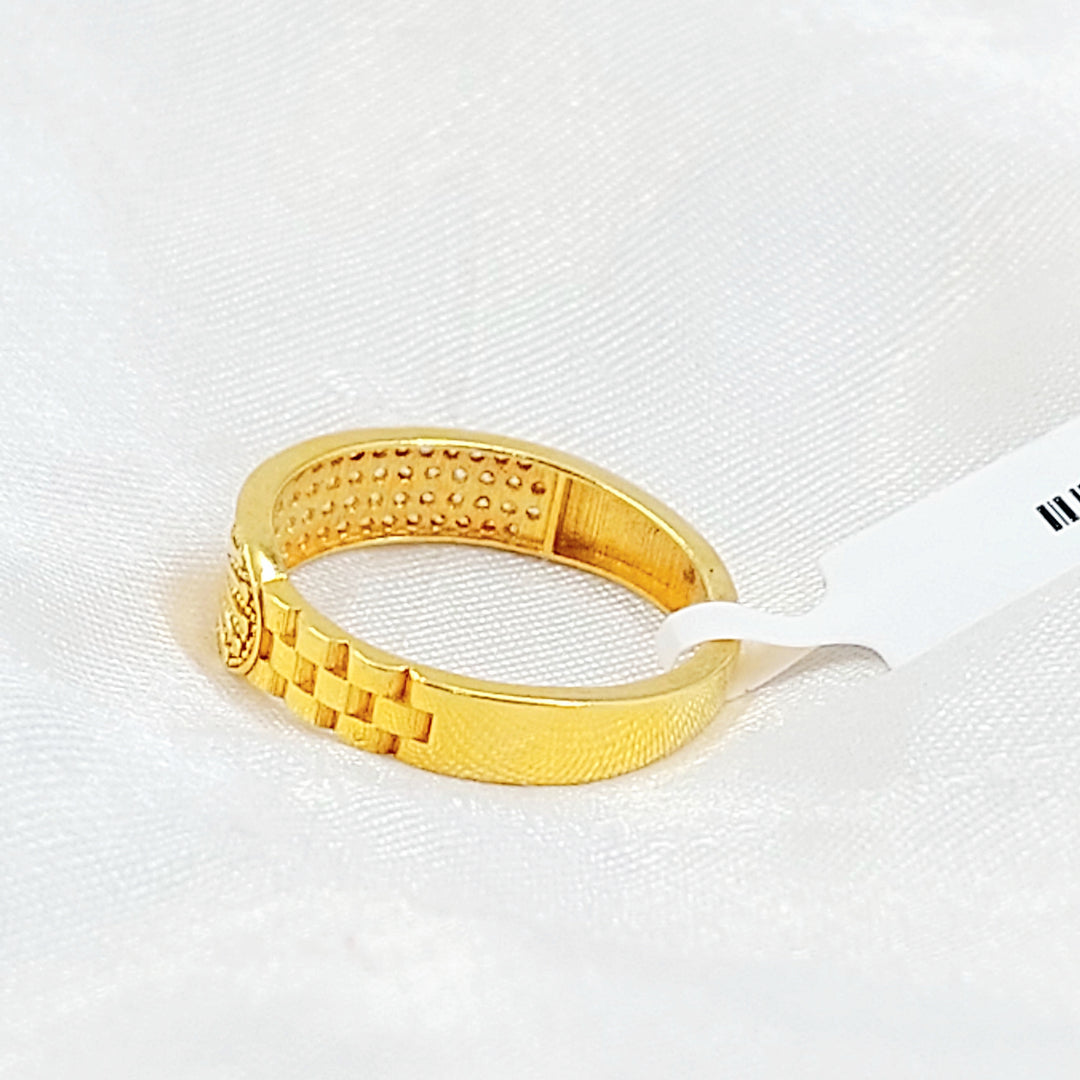 21K خاتم اكسترا مرصع-مجوهرات الشيخ سعيد-Saeed Jewelry 