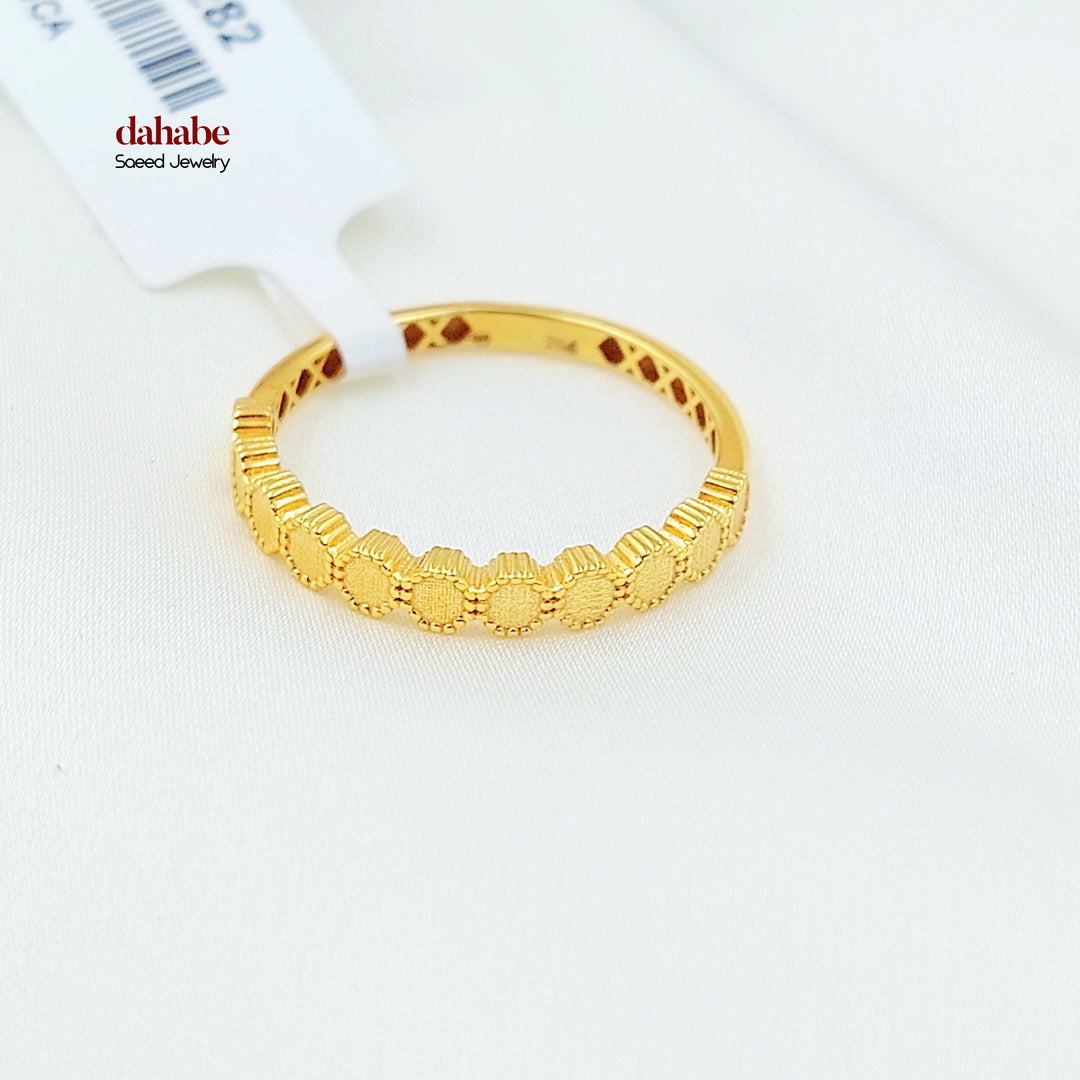21K خاتم اكسترا مرصع-مجوهرات الشيخ سعيد-Saeed Jewelry 