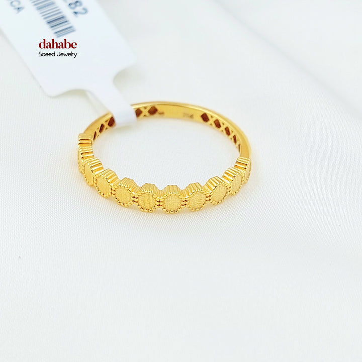21K خاتم اكسترا مرصع-مجوهرات الشيخ سعيد-Saeed Jewelry 