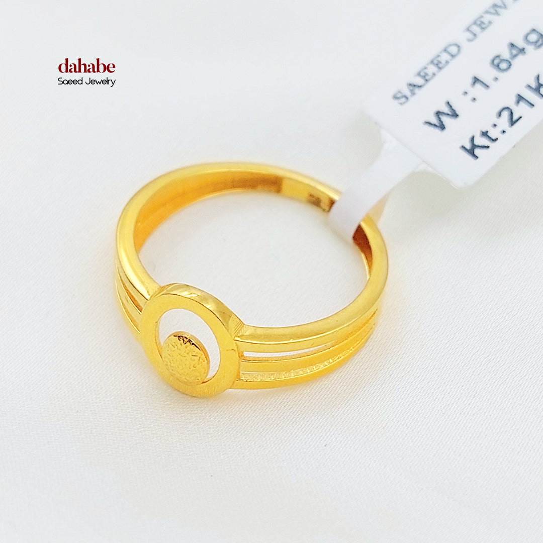 21K خاتم اكسترا مرصع-مجوهرات الشيخ سعيد-Saeed Jewelry 