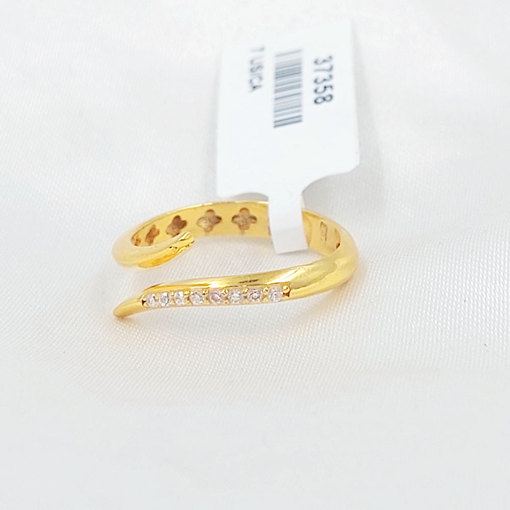 21K خاتم اكسترا مرصع-مجوهرات الشيخ سعيد-Saeed Jewelry 