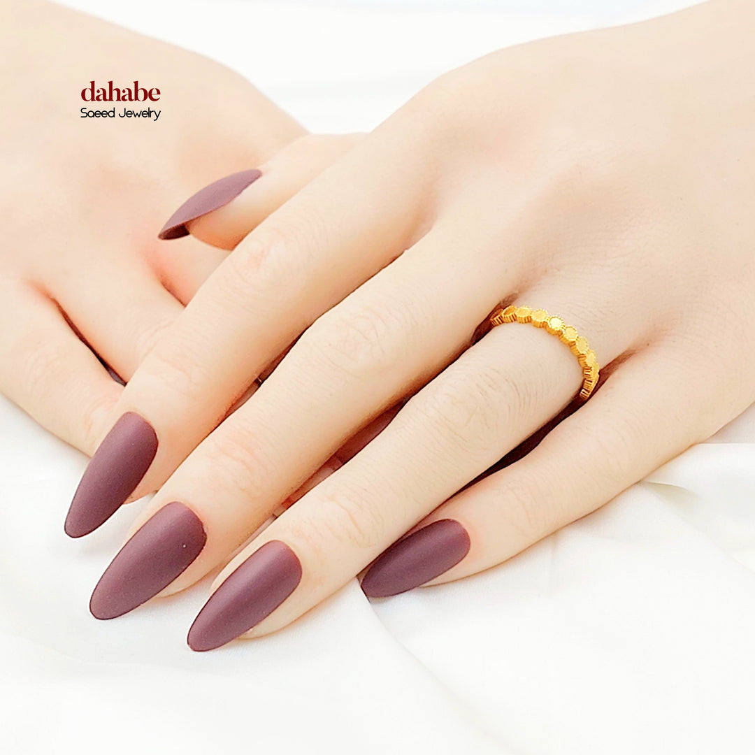 21K خاتم اكسترا مرصع-مجوهرات الشيخ سعيد-Saeed Jewelry 