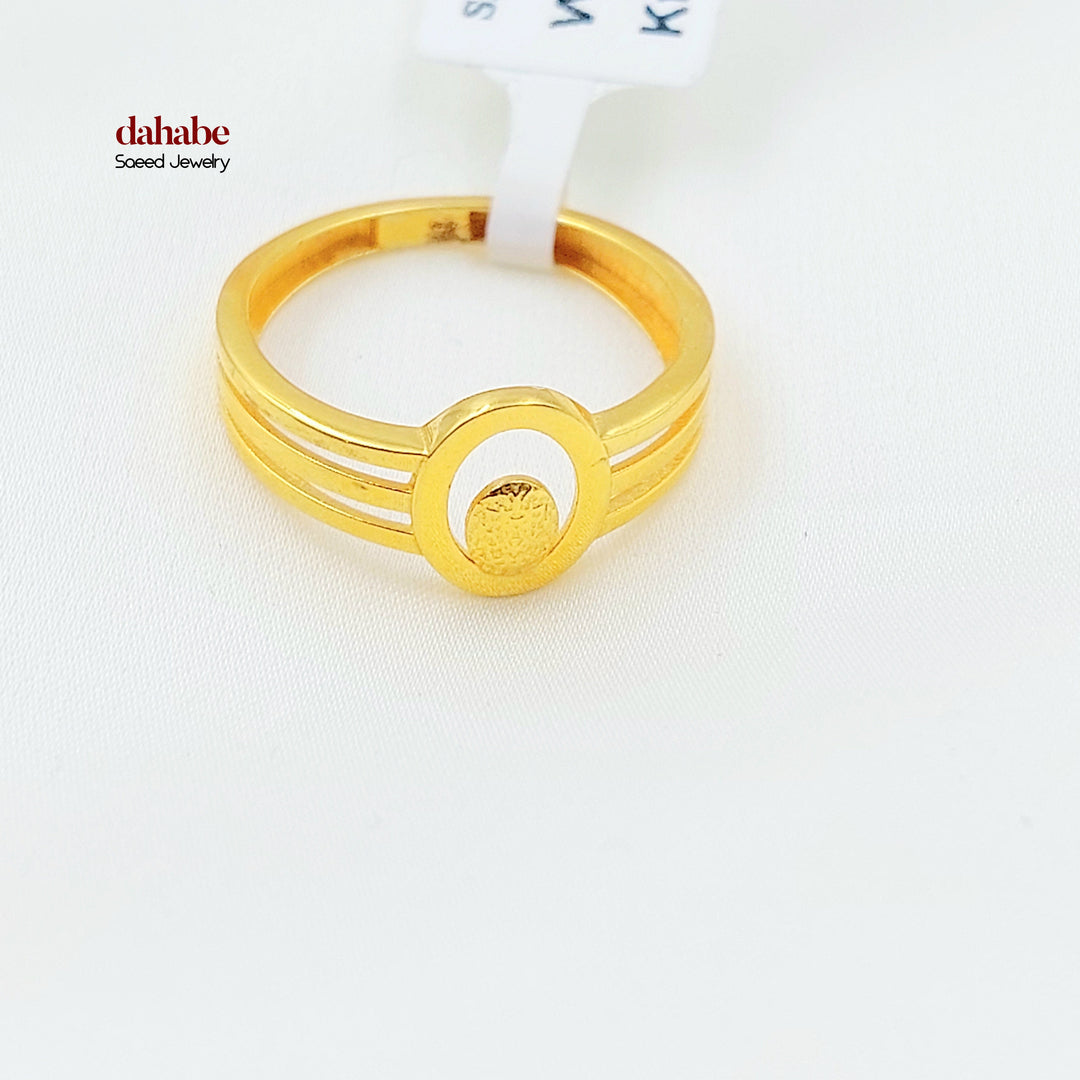 21K خاتم اكسترا مرصع-مجوهرات الشيخ سعيد-Saeed Jewelry 