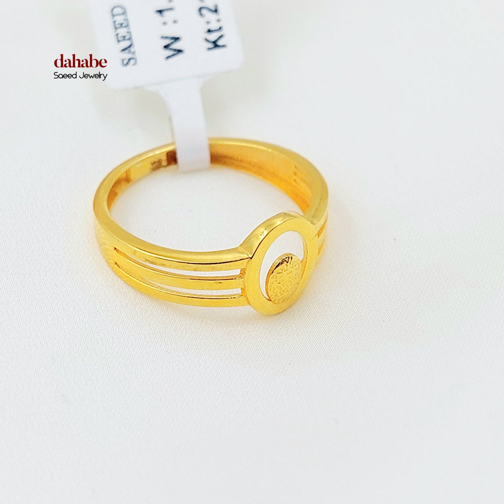21K خاتم اكسترا مرصع-مجوهرات الشيخ سعيد-Saeed Jewelry 