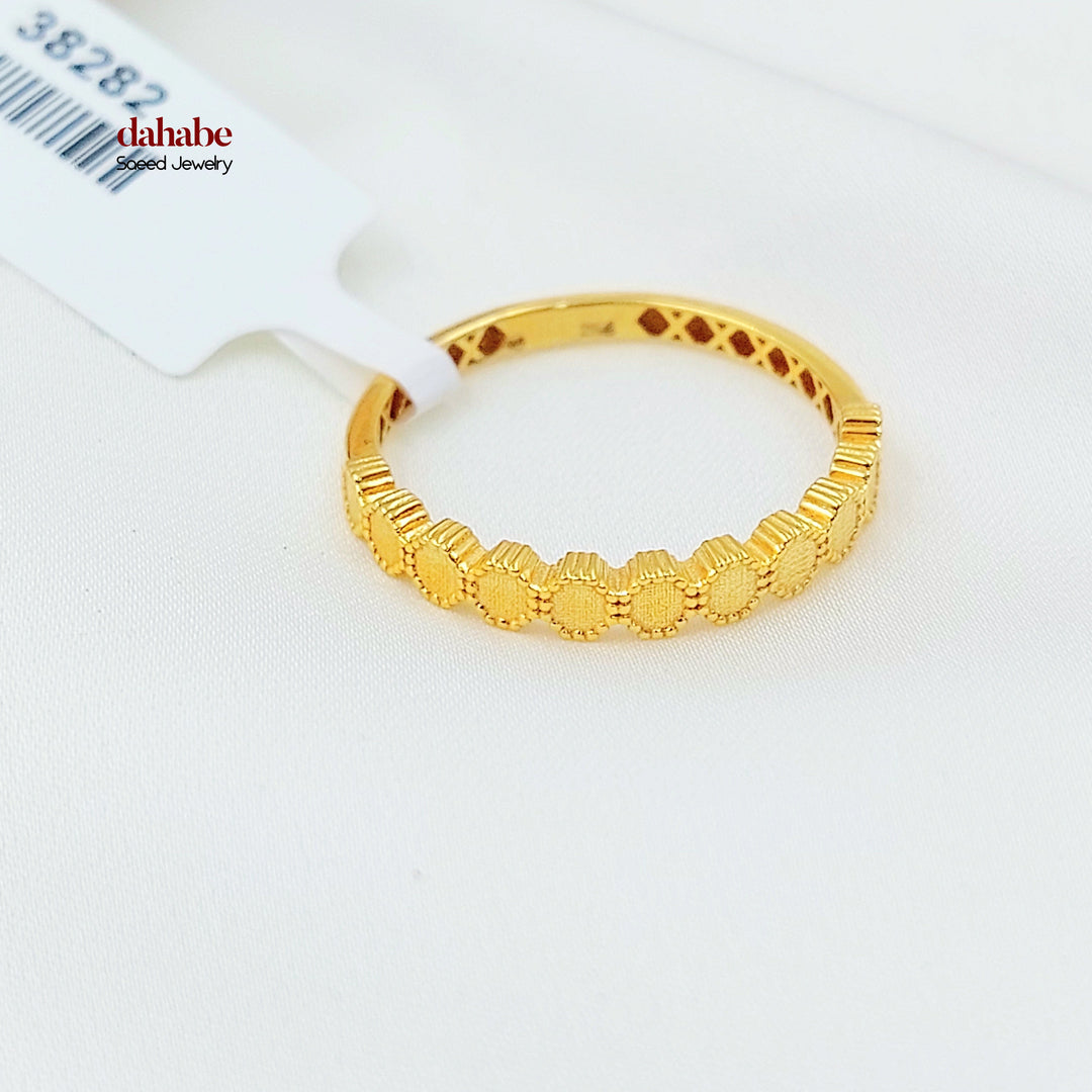 21K خاتم اكسترا مرصع-مجوهرات الشيخ سعيد-Saeed Jewelry 