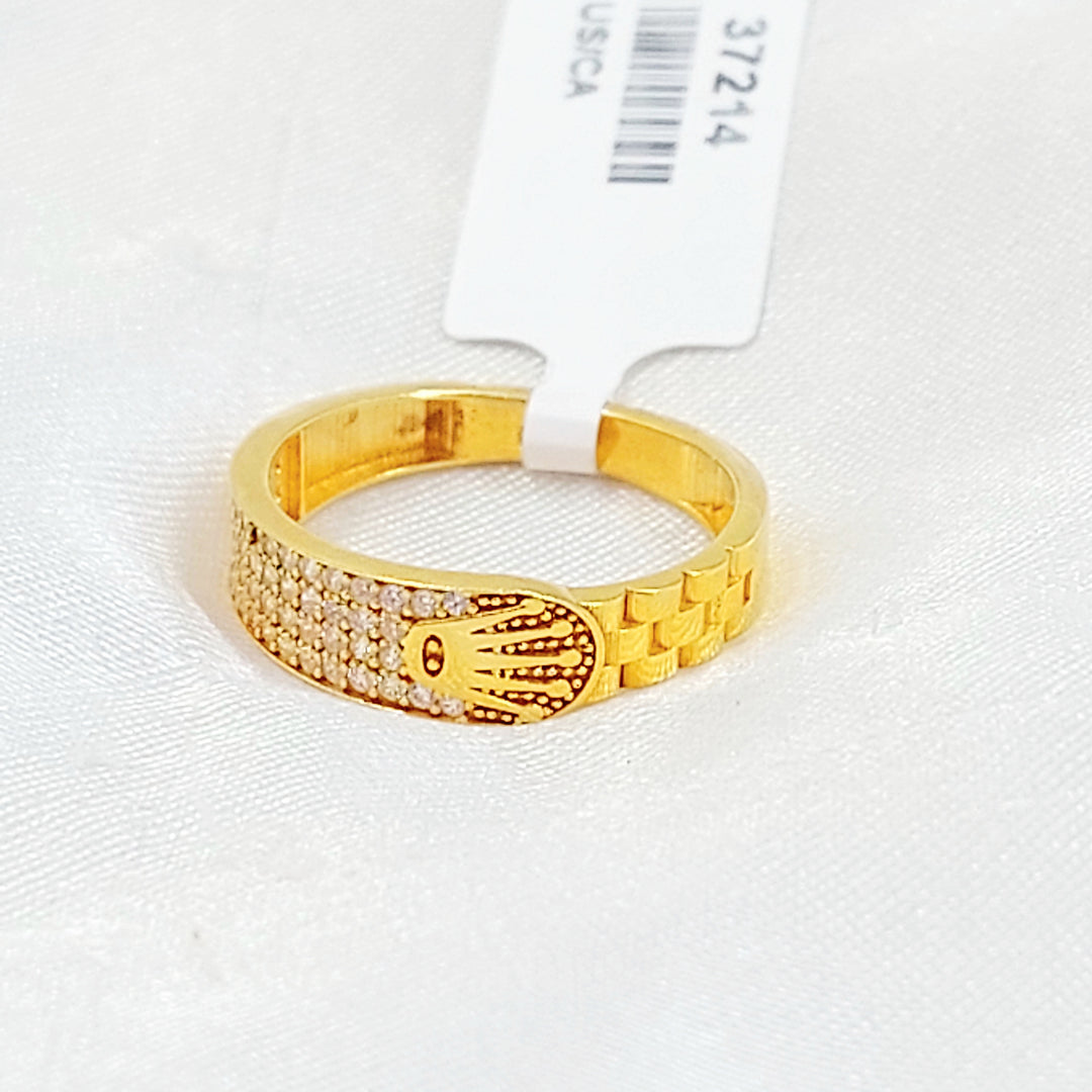 21K خاتم اكسترا مرصع-مجوهرات الشيخ سعيد-Saeed Jewelry 