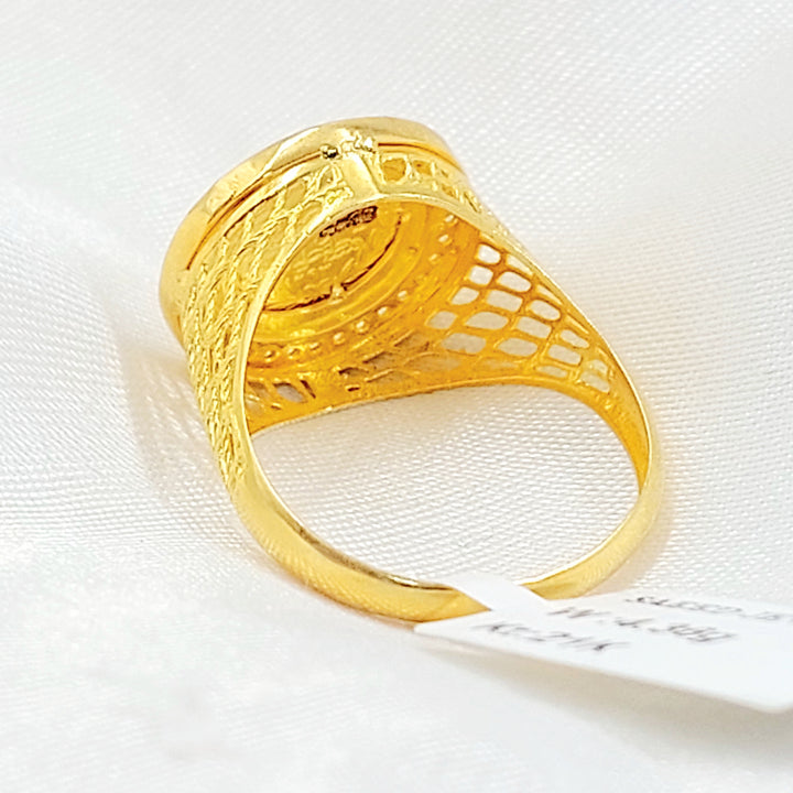 21K خاتم رشادي مرصع-مجوهرات الشيخ سعيد-Saeed Jewelry 