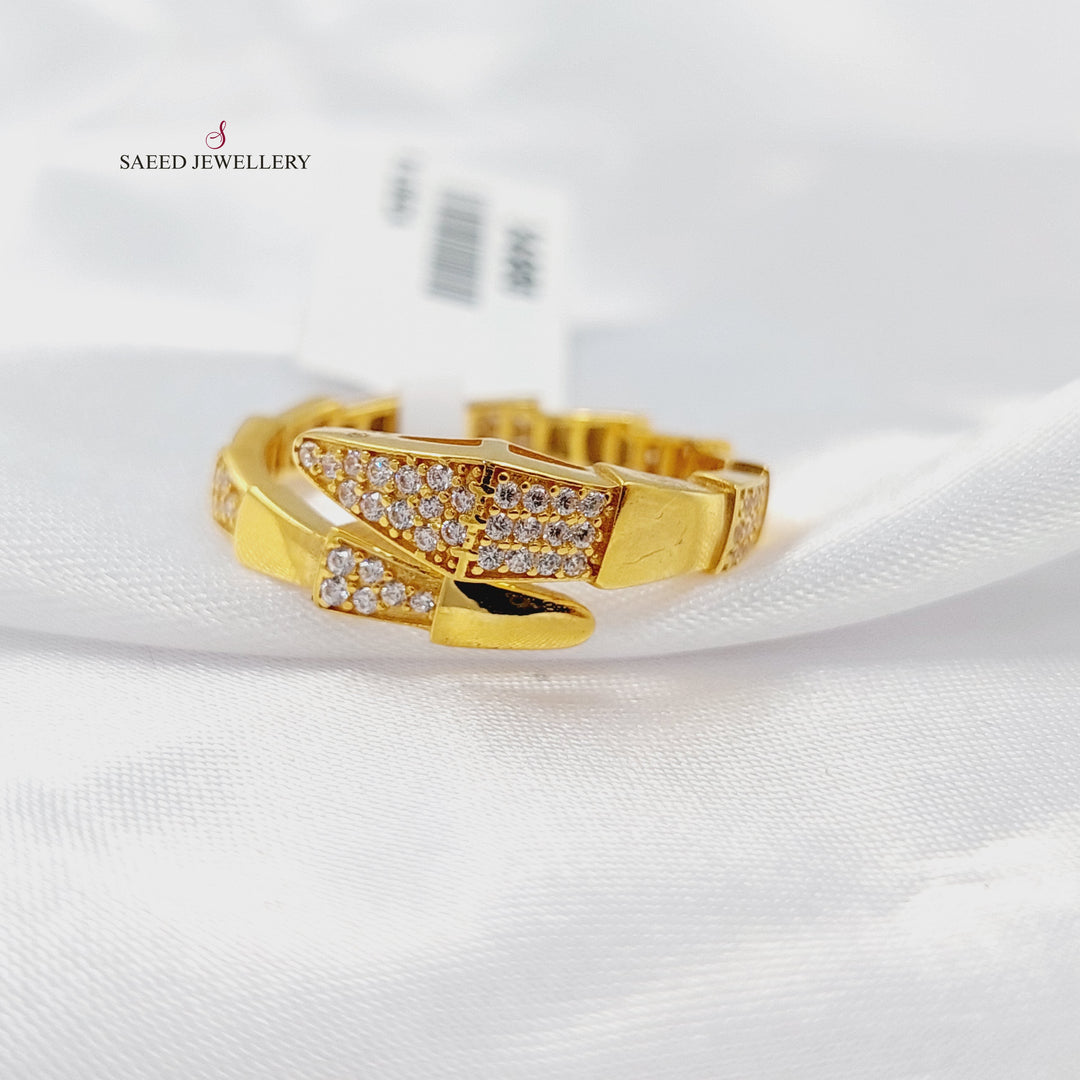 21K خاتم افعى مرصع-مجوهرات الشيخ سعيد-Saeed Jewelry 