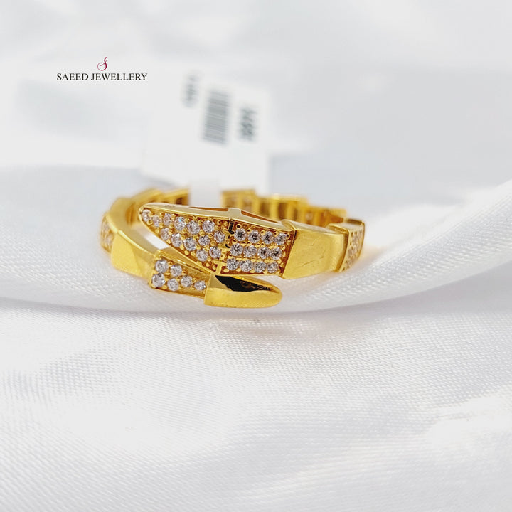 21K خاتم افعى مرصع-مجوهرات الشيخ سعيد-Saeed Jewelry 