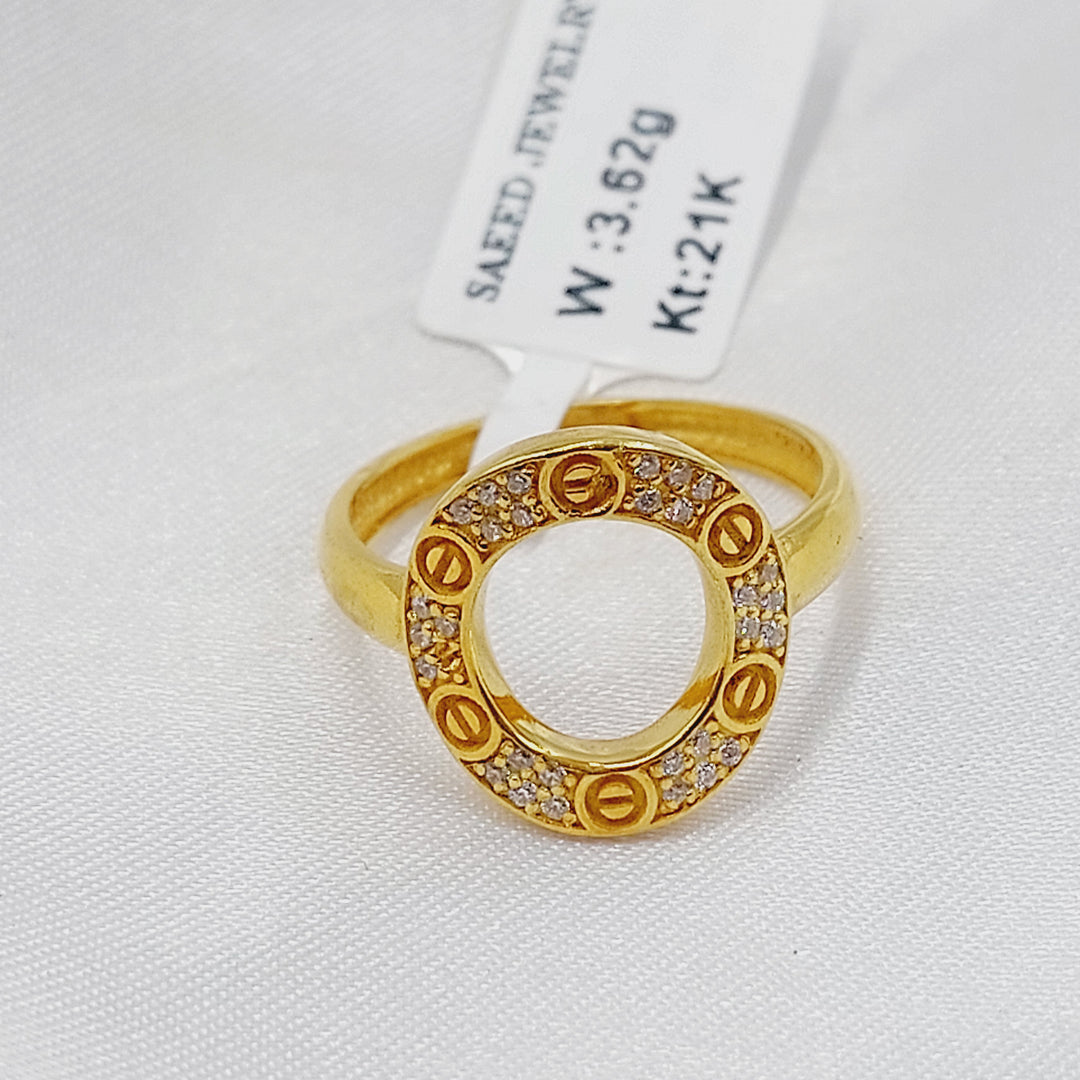21K خاتم فيجارو مرصع-مجوهرات الشيخ سعيد-Saeed Jewelry 
