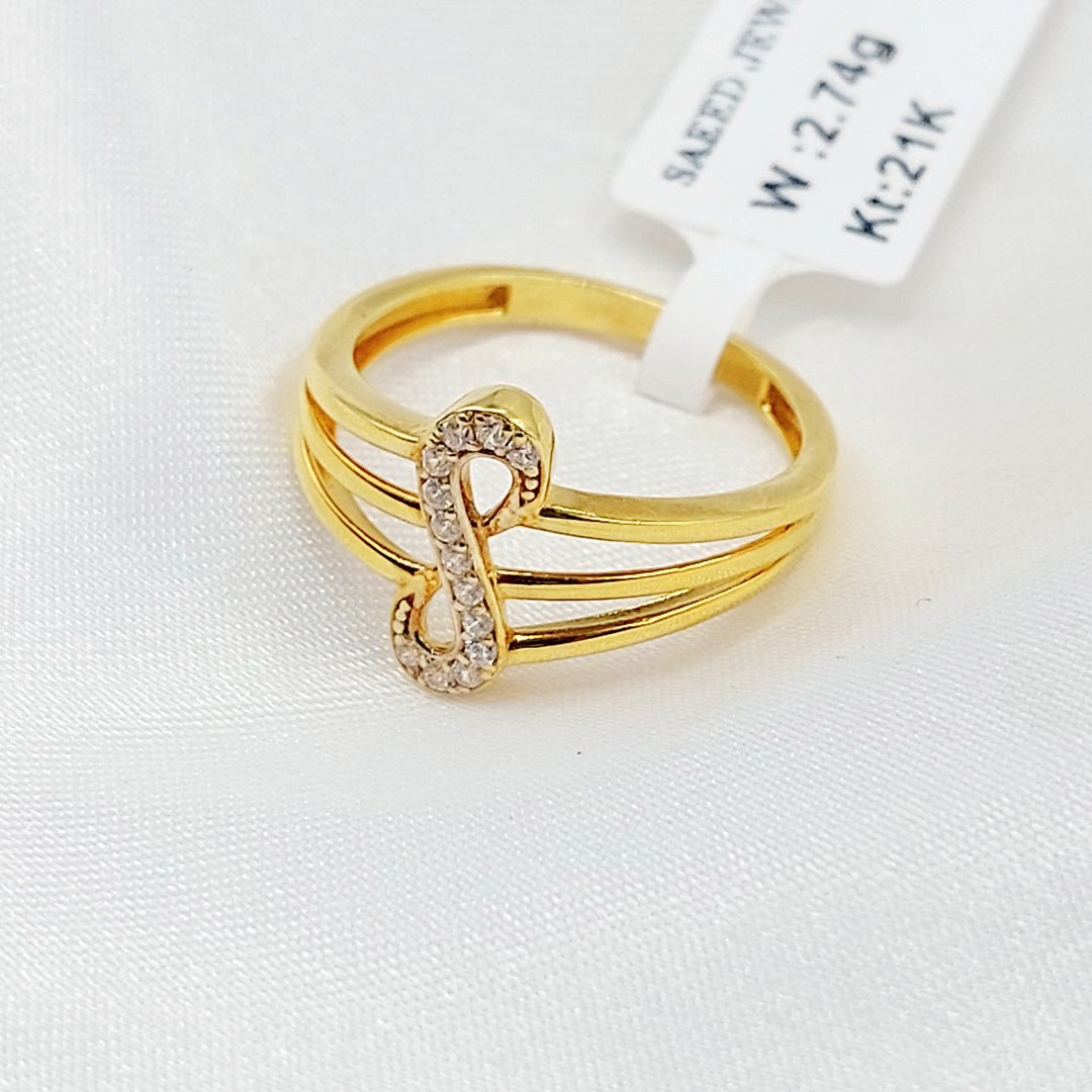 21K خاتم انفينيتي مرصع-مجوهرات الشيخ سعيد-Saeed Jewelry 