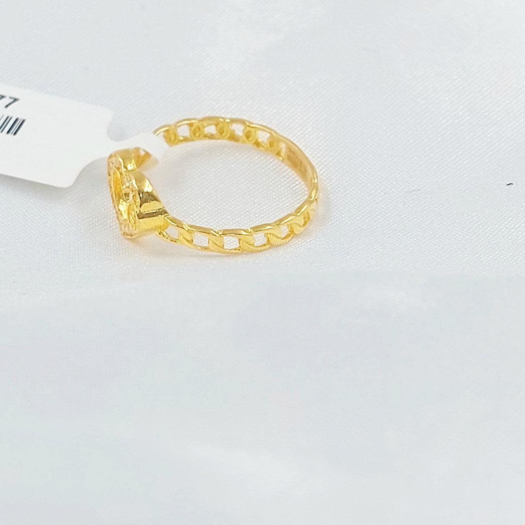21K خاتم قلب مرصع-مجوهرات الشيخ سعيد-Saeed Jewelry 
