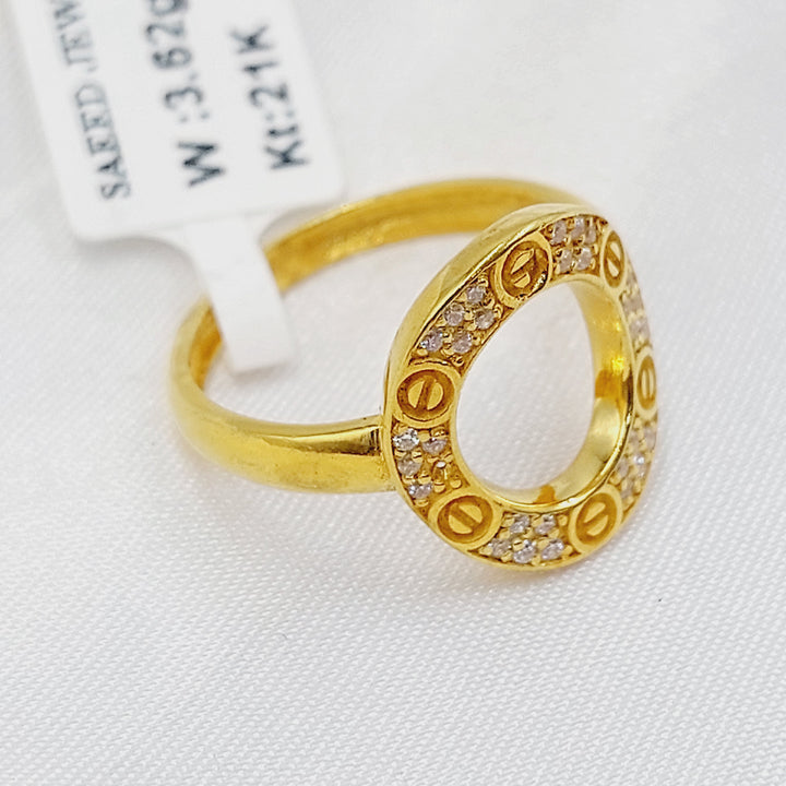 21K خاتم فيجارو مرصع-مجوهرات الشيخ سعيد-Saeed Jewelry 