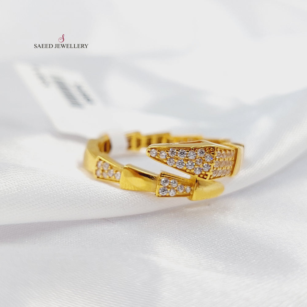 21K خاتم افعى مرصع-مجوهرات الشيخ سعيد-Saeed Jewelry 