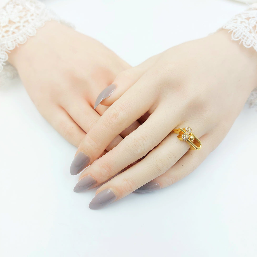 21K خاتم بيبر كليب مرصع-مجوهرات الشيخ سعيد-Saeed Jewelry 