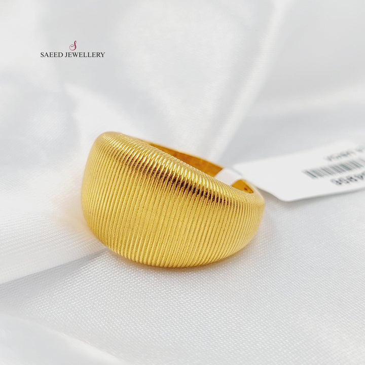 21K خاتم نقش مرصع-مجوهرات الشيخ سعيد-Saeed Jewelry 