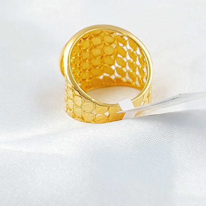 21K خاتم رشادي مرصع-مجوهرات الشيخ سعيد-Saeed Jewelry 