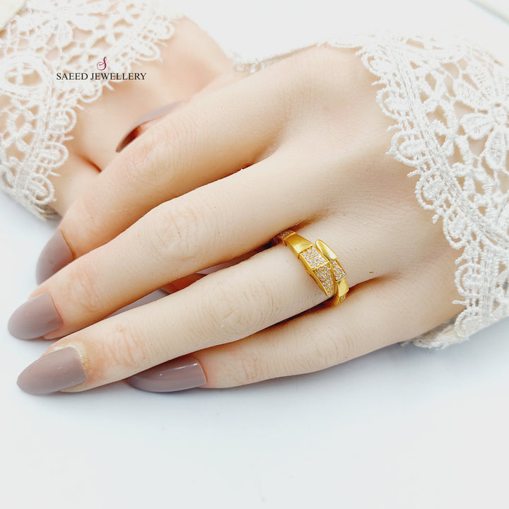 21K خاتم افعى مرصع-مجوهرات الشيخ سعيد-Saeed Jewelry 