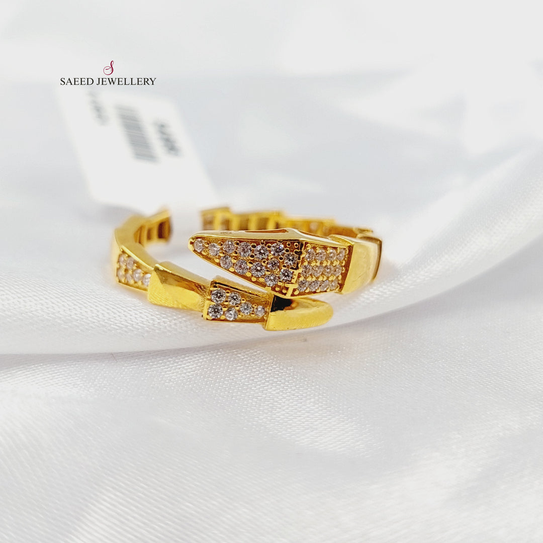 21K خاتم افعى مرصع-مجوهرات الشيخ سعيد-Saeed Jewelry 