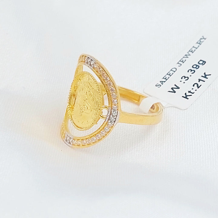 21K خاتم رشادي مرصع-مجوهرات الشيخ سعيد-Saeed Jewelry 