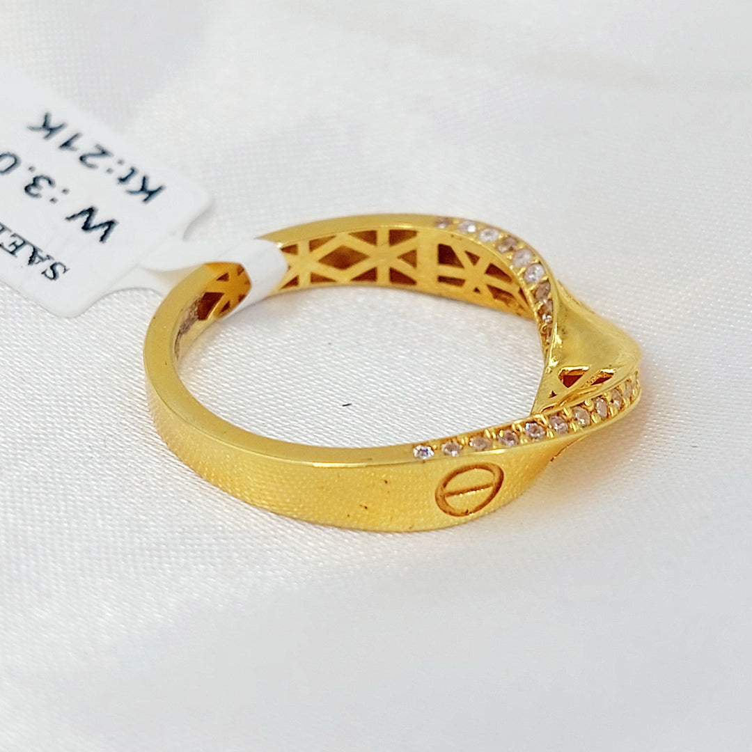 21K خاتم فيجارو مرصع-مجوهرات الشيخ سعيد-Saeed Jewelry 