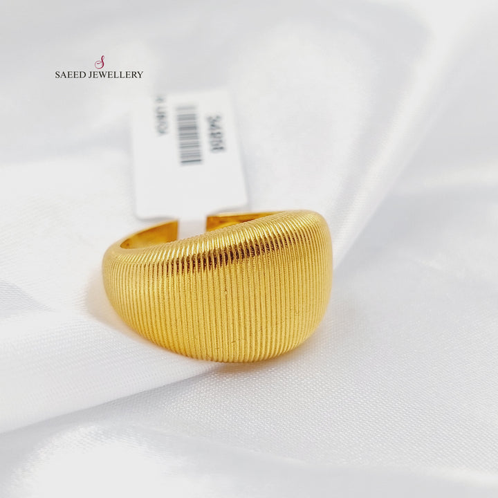 21K خاتم نقش مرصع-مجوهرات الشيخ سعيد-Saeed Jewelry 