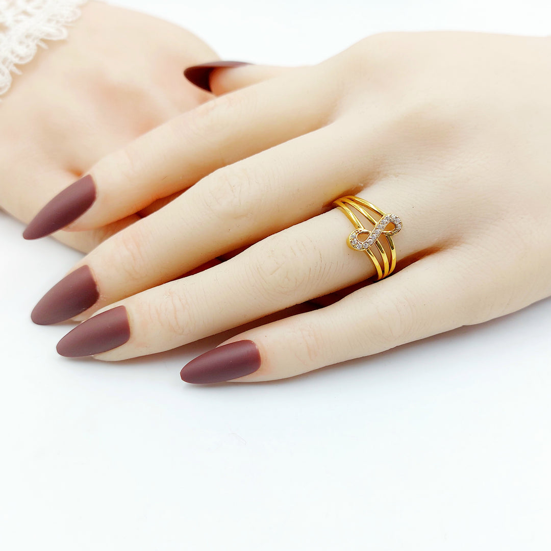 21K خاتم انفينيتي مرصع-مجوهرات الشيخ سعيد-Saeed Jewelry 