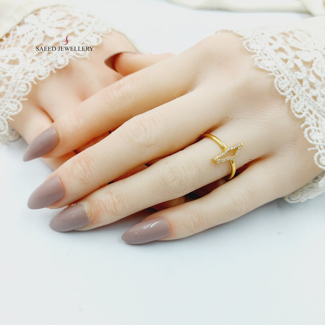 21K خاتم فلسطين مرصع-مجوهرات الشيخ سعيد-Saeed Jewelry 