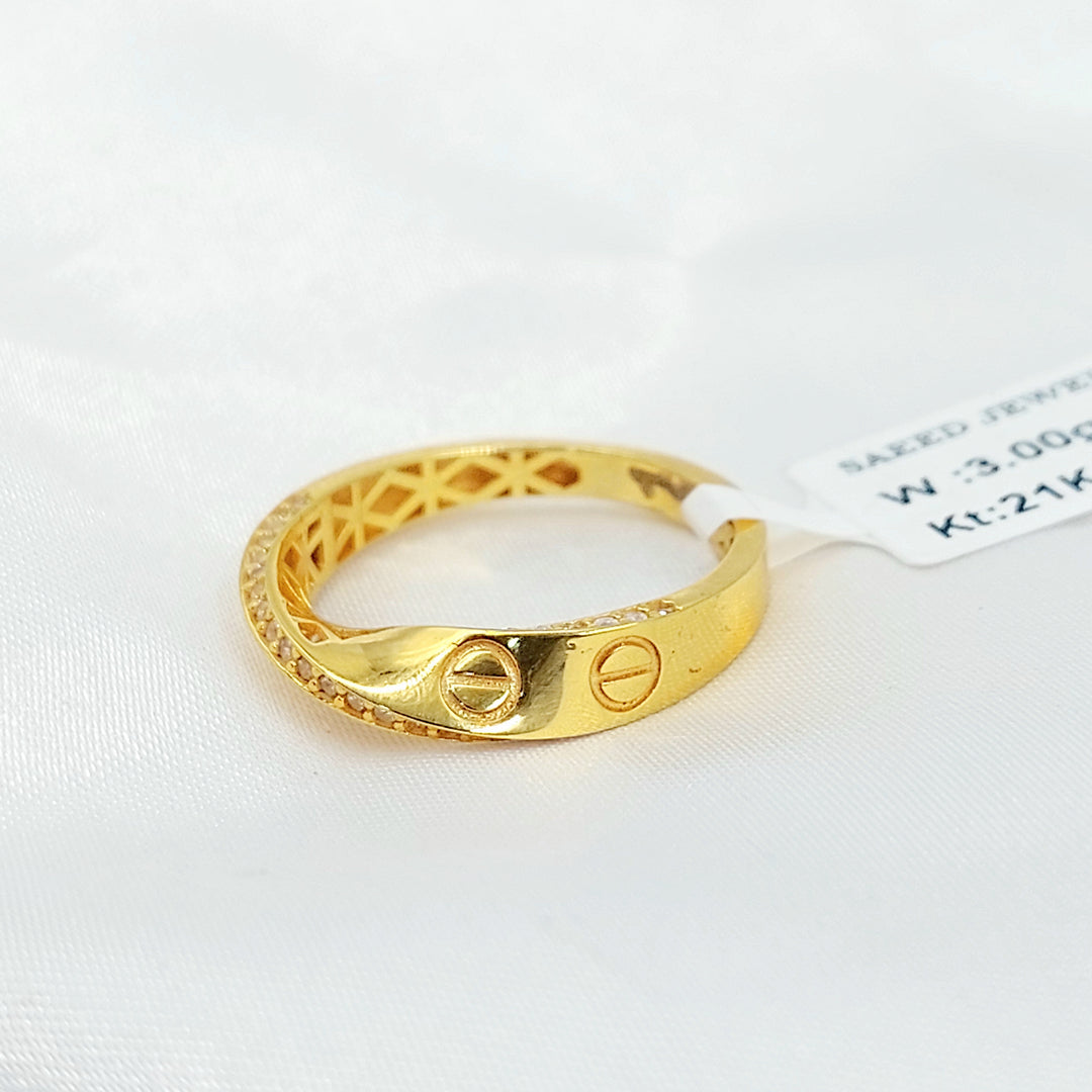 21K خاتم فيجارو مرصع-مجوهرات الشيخ سعيد-Saeed Jewelry 
