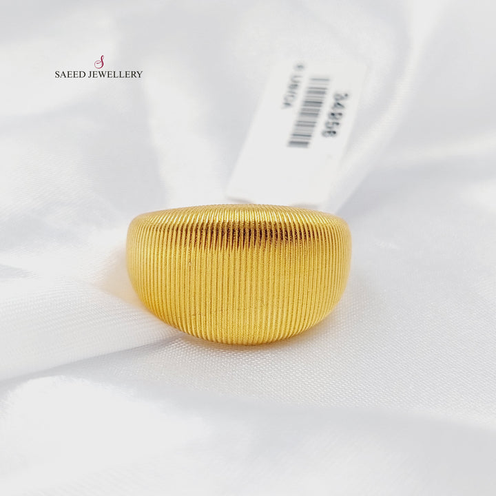 21K خاتم نقش مرصع-مجوهرات الشيخ سعيد-Saeed Jewelry 