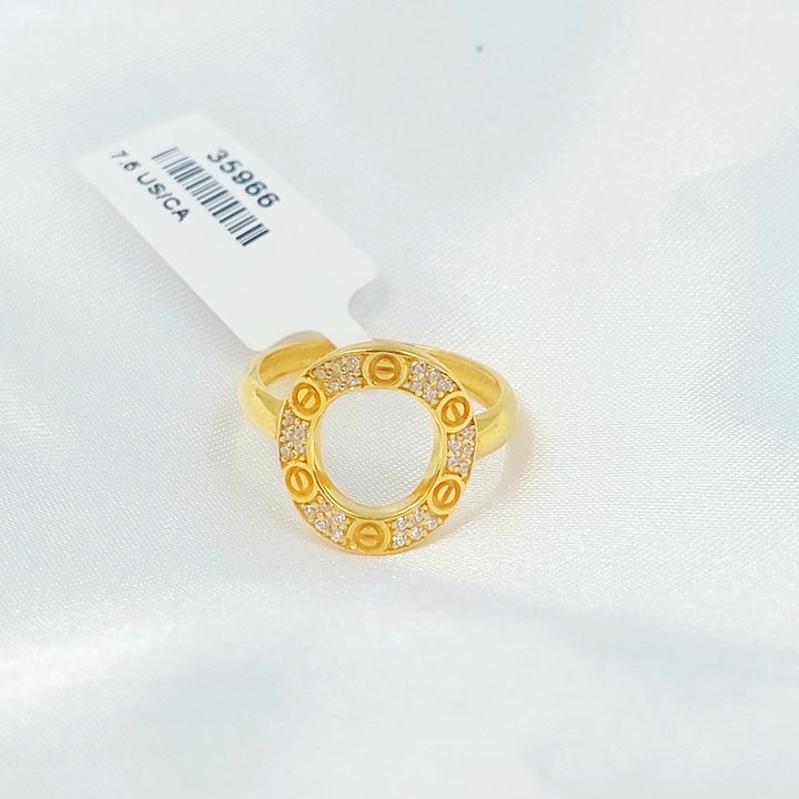 21K خاتم فيجارو مرصع-مجوهرات الشيخ سعيد-Saeed Jewelry 