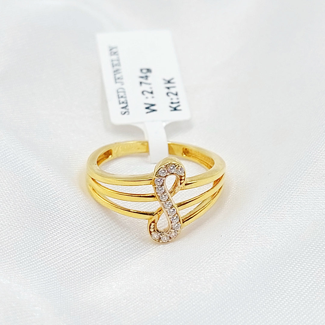 21K خاتم انفينيتي مرصع-مجوهرات الشيخ سعيد-Saeed Jewelry 