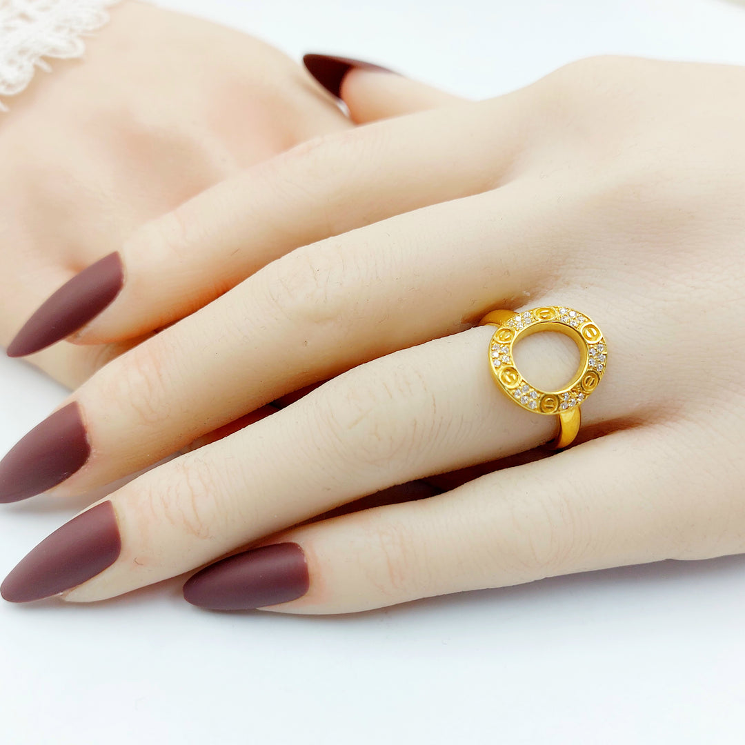 21K خاتم فيجارو مرصع-مجوهرات الشيخ سعيد-Saeed Jewelry 