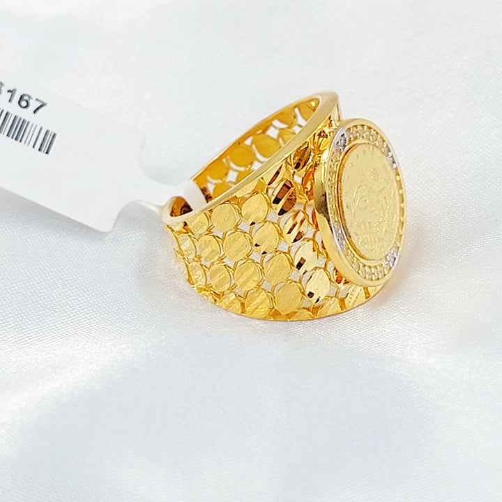 21K خاتم رشادي مرصع-مجوهرات الشيخ سعيد-Saeed Jewelry 