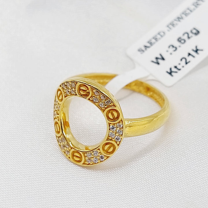 21K خاتم فيجارو مرصع-مجوهرات الشيخ سعيد-Saeed Jewelry 
