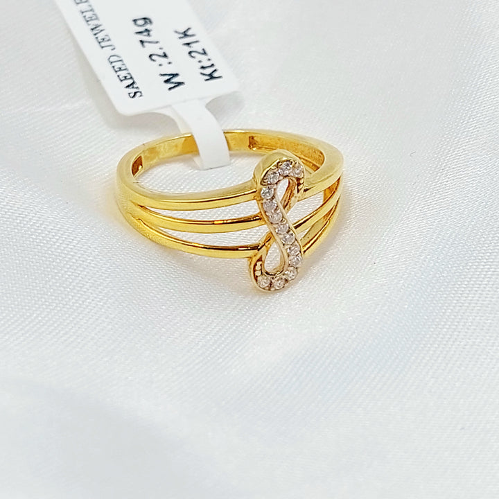 21K خاتم انفينيتي مرصع-مجوهرات الشيخ سعيد-Saeed Jewelry 