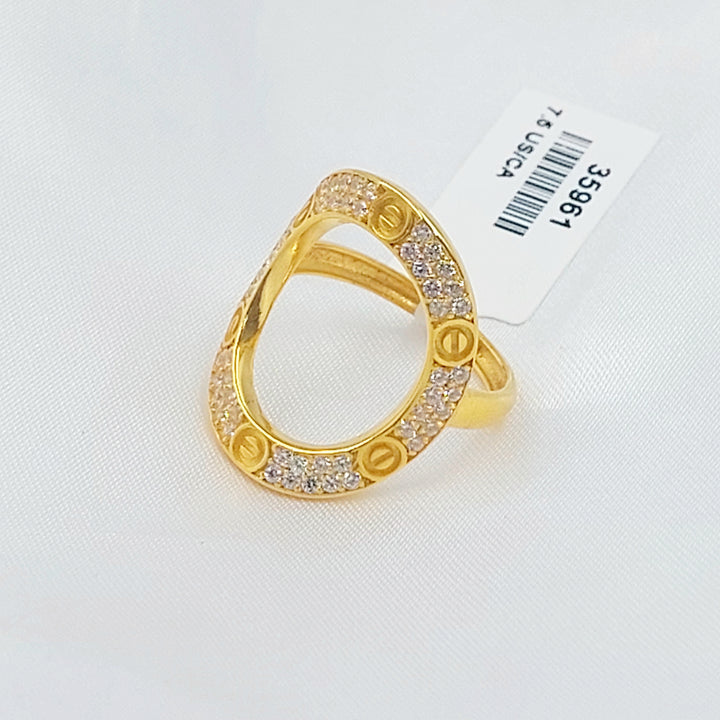 21K خاتم فيجارو مرصع-مجوهرات الشيخ سعيد-Saeed Jewelry 