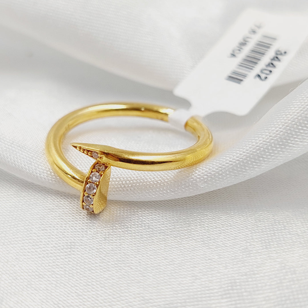 21K خاتم مسمار مرصع-مجوهرات الشيخ سعيد-Saeed Jewelry 