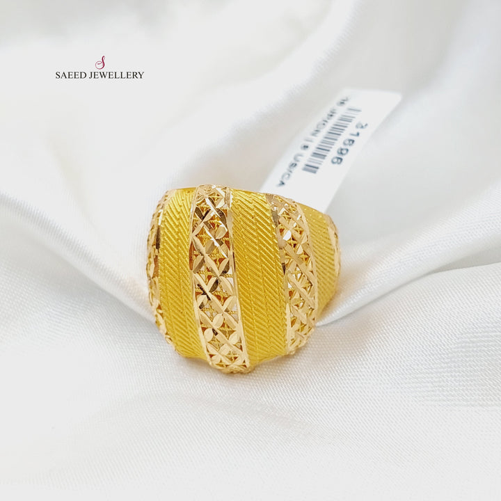 21K خاتم تركي اكسترا-مجوهرات الشيخ سعيد-Saeed Jewelry 