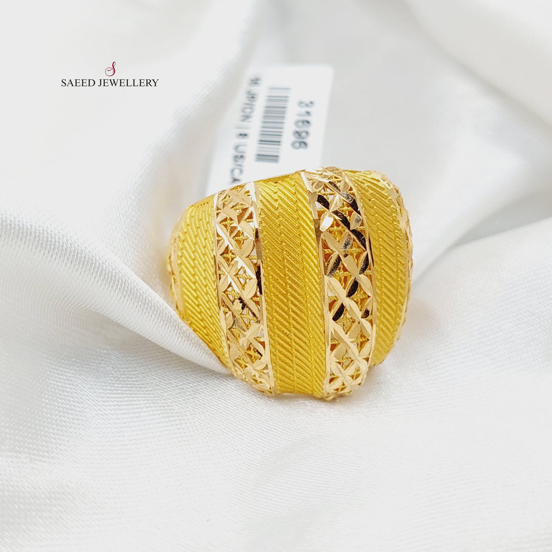 21K خاتم تركي اكسترا-مجوهرات الشيخ سعيد-Saeed Jewelry 