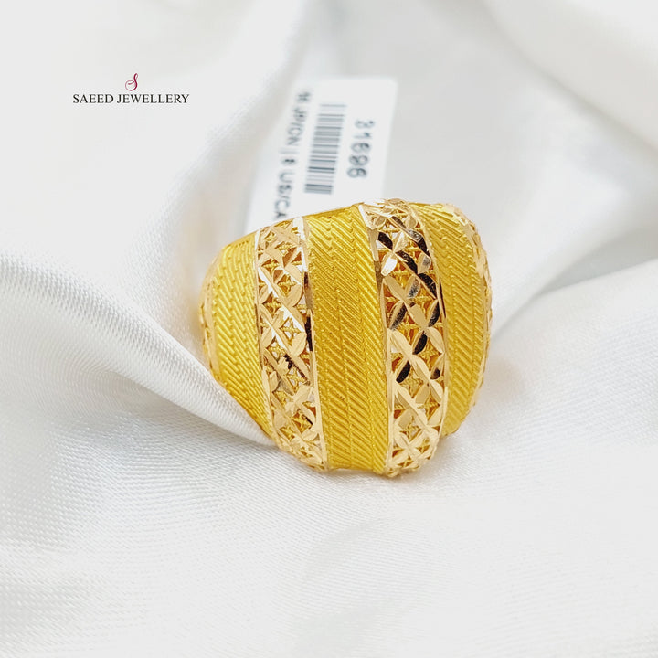 21K خاتم تركي اكسترا-مجوهرات الشيخ سعيد-Saeed Jewelry 