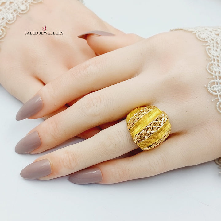 21K خاتم تركي اكسترا-مجوهرات الشيخ سعيد-Saeed Jewelry 