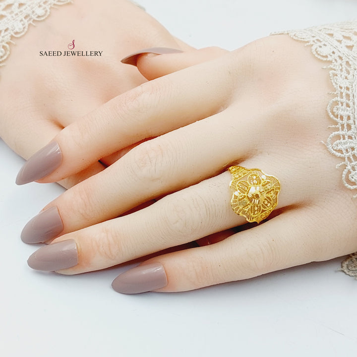 21K خاتم هندي-مجوهرات الشيخ سعيد-Saeed Jewelry 
