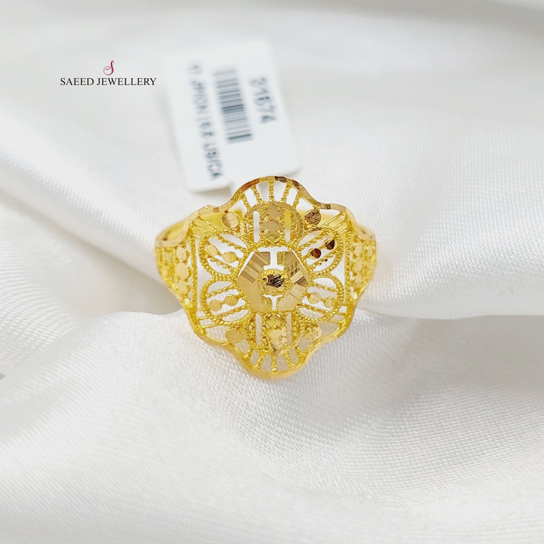 21K خاتم هندي-مجوهرات الشيخ سعيد-Saeed Jewelry 