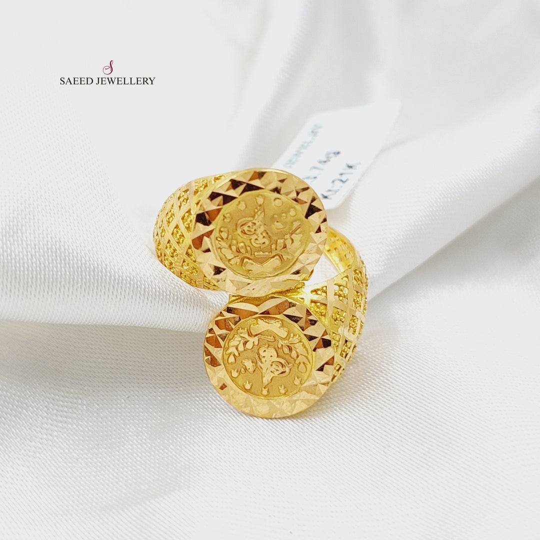 21K خاتم رشادي-مجوهرات الشيخ سعيد-Saeed Jewelry 