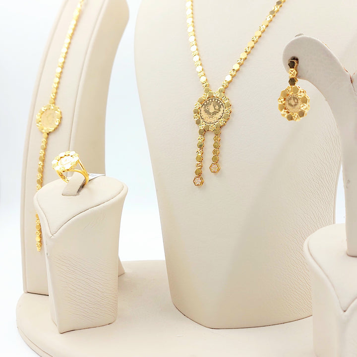 21K طقم رشادي اكسترا-مجوهرات الشيخ سعيد-Saeed Jewelry 