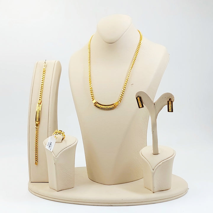 21K طقم جنزير بلاك-مجوهرات الشيخ سعيد-Saeed Jewelry 